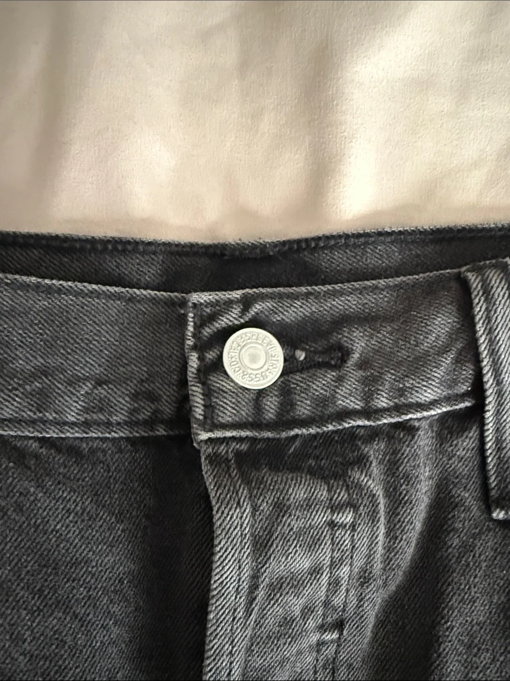 Levi 501 Black Denim Cutoff Shorts